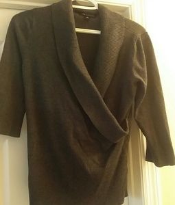 INC dark grey sweater top